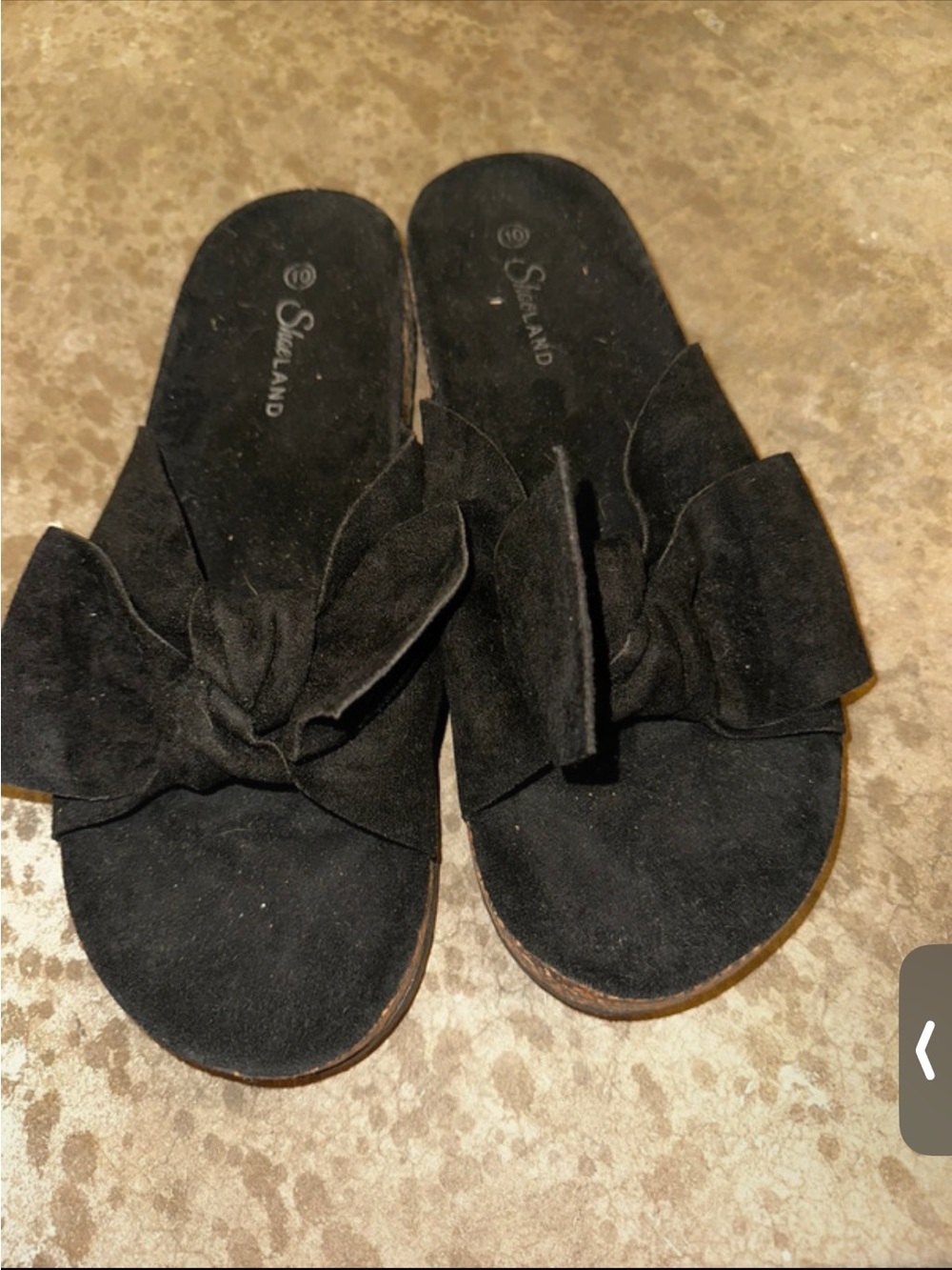 Shoe land Black Bow Slides Sandals
Women's Size 10
